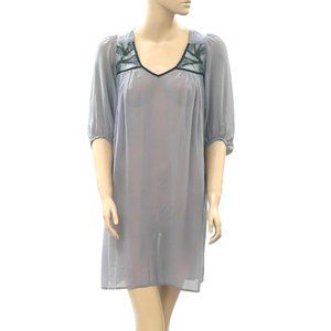 Saivana Anthropologie Embroidered Mini Dress Sheer Tunic Vintage XS New